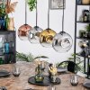 Ripoll Hanglamp, Kogellampje, Hanglamp Goud, Duidelijk, Koperkleurig, Rookkleurig, 4-lichts