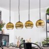 Koyoto Hanglamp, Kogellampje, Hanglamp Goud, Duidelijk, 4-lichts