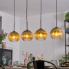 Koyoto Hanglamp, Kogellampje, Hanglamp Goud, Duidelijk, 4-lichts