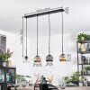 Ripoll Hanglamp, Kogellampje, Hanglamp Amber, Duidelijk, Rookkleurig, 4-lichts