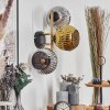 Ripoll Kogellampje, Wandlamp Goud, Zwart, 3-lichts