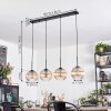 Koyoto Hanglamp, Kogellampje, Hanglamp Amber, Duidelijk, 4-lichts