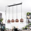 Koyoto Hanglamp, Kogellampje, Hanglamp Koperkleurig, 4-lichts
