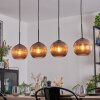Koyoto Hanglamp, Kogellampje, Hanglamp Koperkleurig, 4-lichts