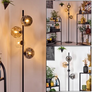 Ripoll Staande lamp Amber, Duidelijk, Rookkleurig, 4-lichts