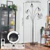 Yaak Staande lamp Chroom, Zwart, 5-lichts