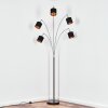 Alsen Staande lamp Nikkel mat, Zwart, 5-lichts