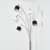 Bassagoda Staande lamp Nikkel mat, Zwart, 5-lichts