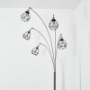 Yaak Staande lamp Nikkel mat, Zwart, 5-lichts