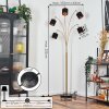 Alsen Staande lamp Messing, Zwart, 5-lichts