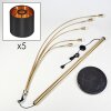 Alsen Staande lamp Messing, Zwart, 5-lichts