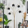 Bassagoda Staande lamp Messing, Zwart, 5-lichts