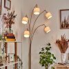 Bassagoda Staande lamp Messing, Zwart, 5-lichts