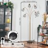 Yaak Staande lamp Messing, Zwart, 5-lichts