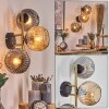 Ripoll Kogellampje, Wandlamp Goud, Zwart, 3-lichts