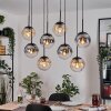 Gastor Hanglamp, Kogellampje, Hanglamp Amber, Duidelijk, Rookkleurig, 8-lichts