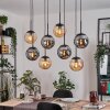 Gastor Hanglamp, Kogellampje, Hanglamp Amber, Rookkleurig, 8-lichts