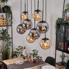 Gastor Hanglamp, Kogellampje, Hanglamp Amber, Rookkleurig, 8-lichts