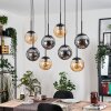 Gastor Hanglamp, Kogellampje, Hanglamp Amber, Rookkleurig, 8-lichts