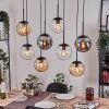 Gastor Hanglamp, Kogellampje, Hanglamp Amber, Duidelijk, Rookkleurig, 8-lichts