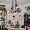 Gastor Hanglamp, Kogellampje, Hanglamp Amber, Duidelijk, Rookkleurig, 8-lichts