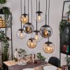 Gastor Hanglamp, Kogellampje, Hanglamp Amber, Duidelijk, Rookkleurig, 8-lichts