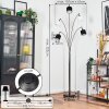 Bassagoda Staande lamp Chroom, Zwart, 5-lichts
