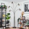 Yaak Staande lamp Chroom, Zwart, 5-lichts