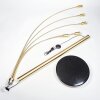 Codecreo Staande lamp Messing, Zwart, 5-lichts