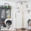Yaak Staande lamp Messing, Zwart, 5-lichts
