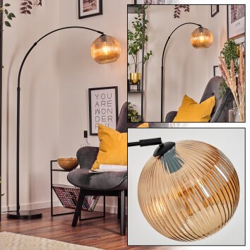 Koyoto Staande lamp, Booglampen Zwart, 1-licht