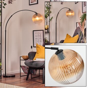 Koyoto Staande lamp, Booglampen Zwart, 1-licht