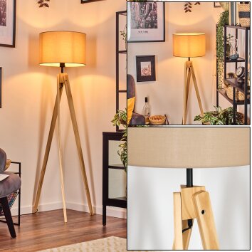 Soungou Staande lamp Natuurlijke kleuren, Zwart, 1-licht