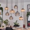 Koyoto Hanglamp, Kogellampje, Hanglamp Natuurlijke kleuren, Zwart, 8-lichts