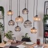 Koyoto Hanglamp, Kogellampje, Hanglamp Natuurlijke kleuren, Zwart, 8-lichts