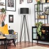 Soungou Staande lamp Chroom, Zwart, 1-licht