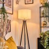 Soungou Staande lamp Chroom, Zwart, 1-licht