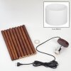 Soungou Staande lamp Chroom, Hout donker, 1-licht