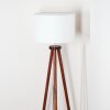 Soungou Staande lamp Chroom, Hout donker, 1-licht