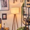 Soungou Staande lamp Chroom, Hout donker, 1-licht
