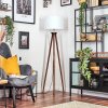 Soungou Staande lamp Chroom, Hout donker, 1-licht