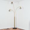 Yaak Staande lamp Messing, Zwart, 3-lichts