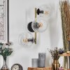 Ripoll Kogellampje, Wandlamp Goud, Zwart, 3-lichts