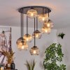 Koyoto Plafondlamp, Kogellampje 57 cm Amber, Duidelijk, Rookkleurig, 9-lichts
