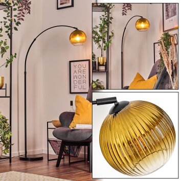 Koyoto Staande lamp, Booglampen Zwart, 1-licht