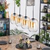 Apedo Hanglamp, Hanglamp Amber, Duidelijk, 4-lichts