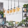 Apedo Hanglamp, Hanglamp Amber, Duidelijk, 4-lichts