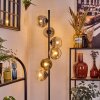 Ripoll Staande lamp Chroom, Duidelijk, Rookkleurig, 6-lichts
