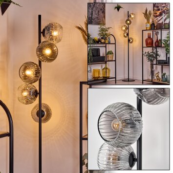 Ripoll Staande lamp Duidelijk, Rookkleurig, 5-lichts