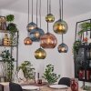 Koyoto Hanglamp, Kogellampje, Hanglamp Natuurlijke kleuren, Zwart, 8-lichts